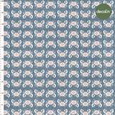 Dance of the Crabs Linen Harmony Patterned Digital Printed Fabric